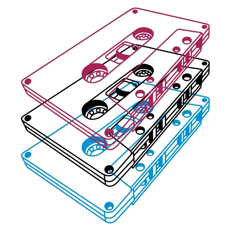 Cassette 3D – Mixtape rétro Perspective vintage