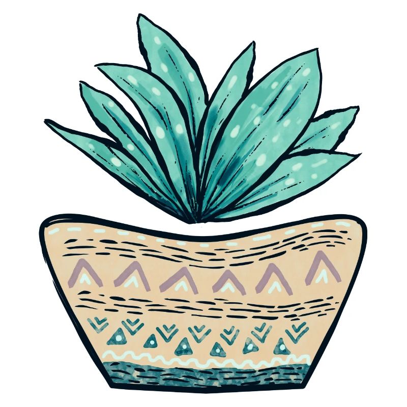 Motif de pot de succulentes