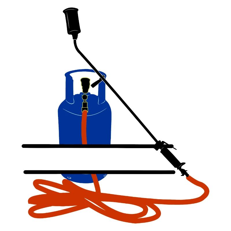 Dachdeckerfirma Monogram Logo Gasflasche