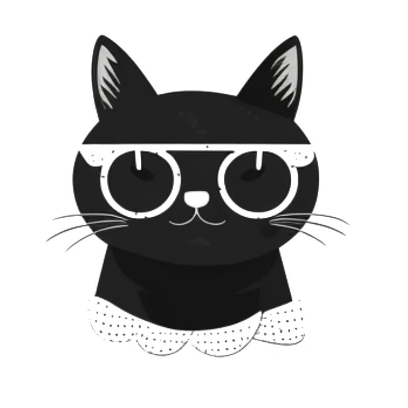 Visage de chat cool avec des lunettes de soleil