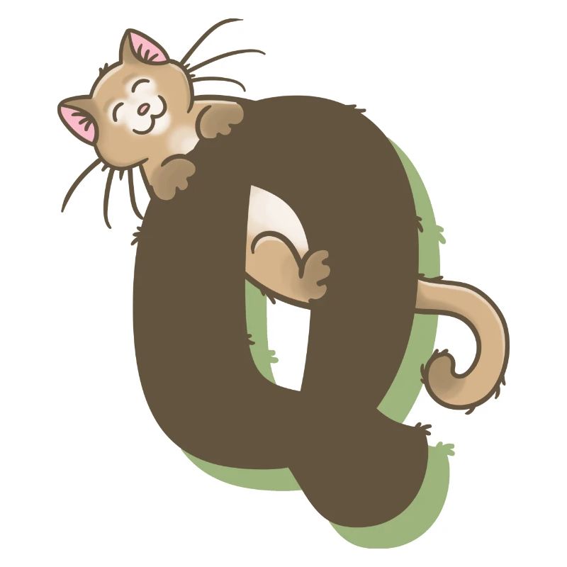Katze Buchstabe Q
