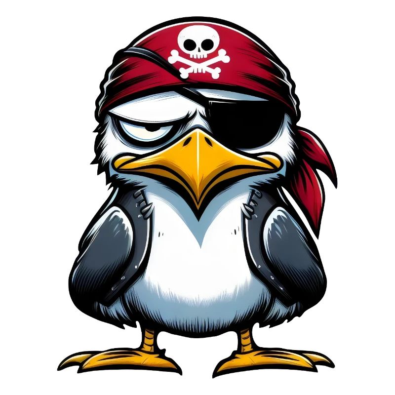 mouette pirate bandeau oeil