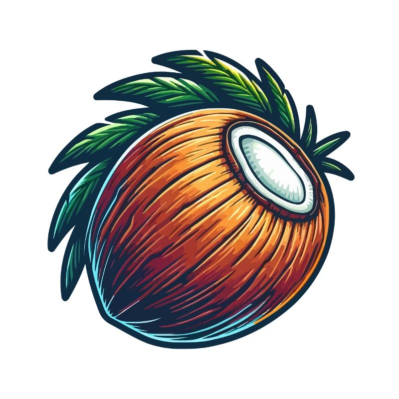 Noix Fruit Tropical Illustration