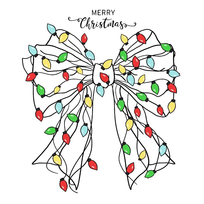 Conception de papillon de lumière de Noël festive