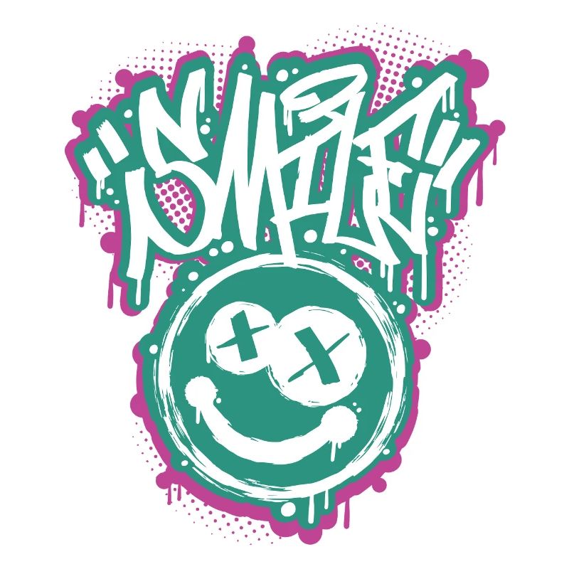 Smile Face Graphitti Letters