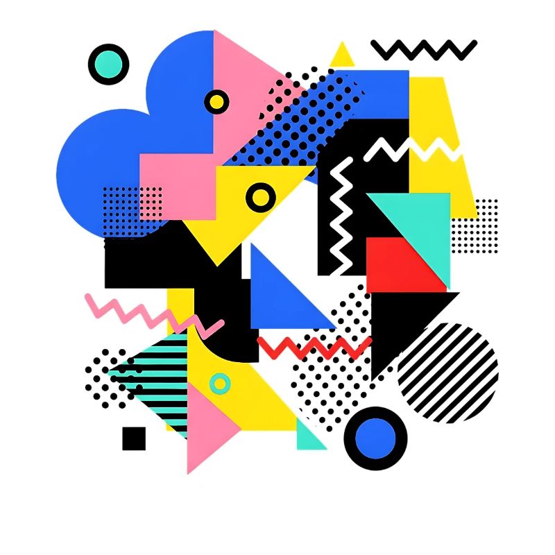 Geometrische Farbexplosion Pop Art