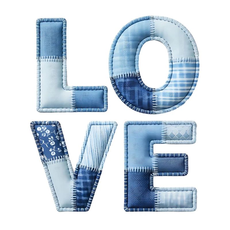 Love Modern Patchwork Art