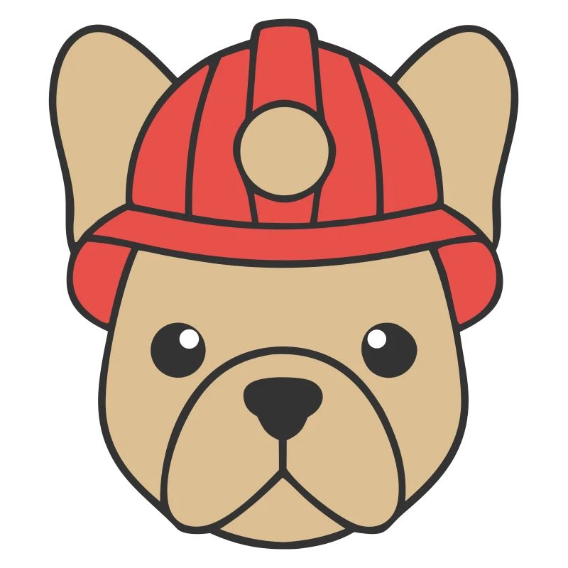 Frenchie Fire Brigade Helmet Dog