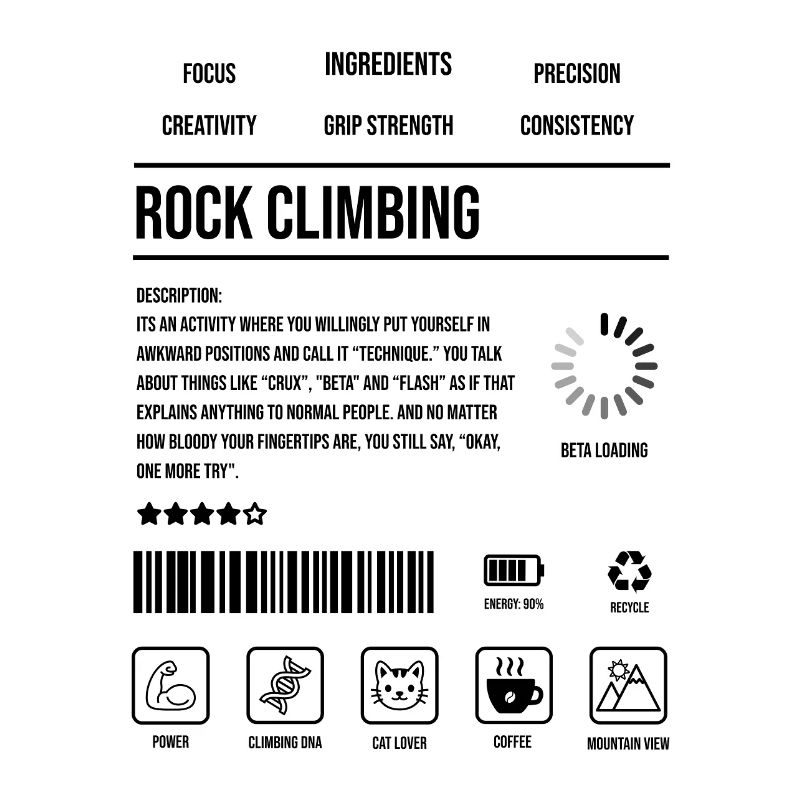 Rock Climbing Description Strength Indicator Icon