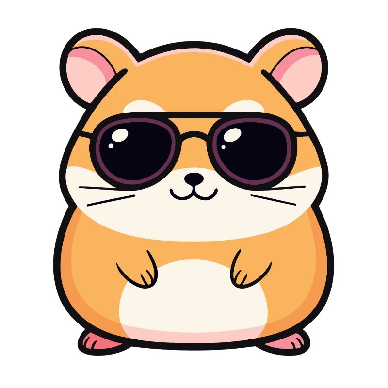 Hamster chic lunettes noires