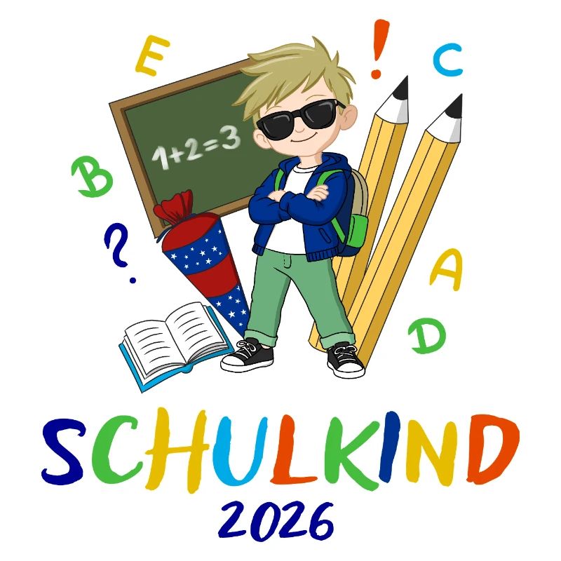 Schulkind 2026 Bunt