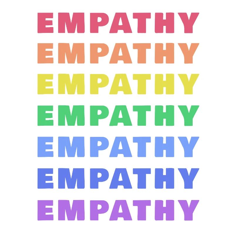 Empathie (Empathy) Regenbogen Schrift-Design