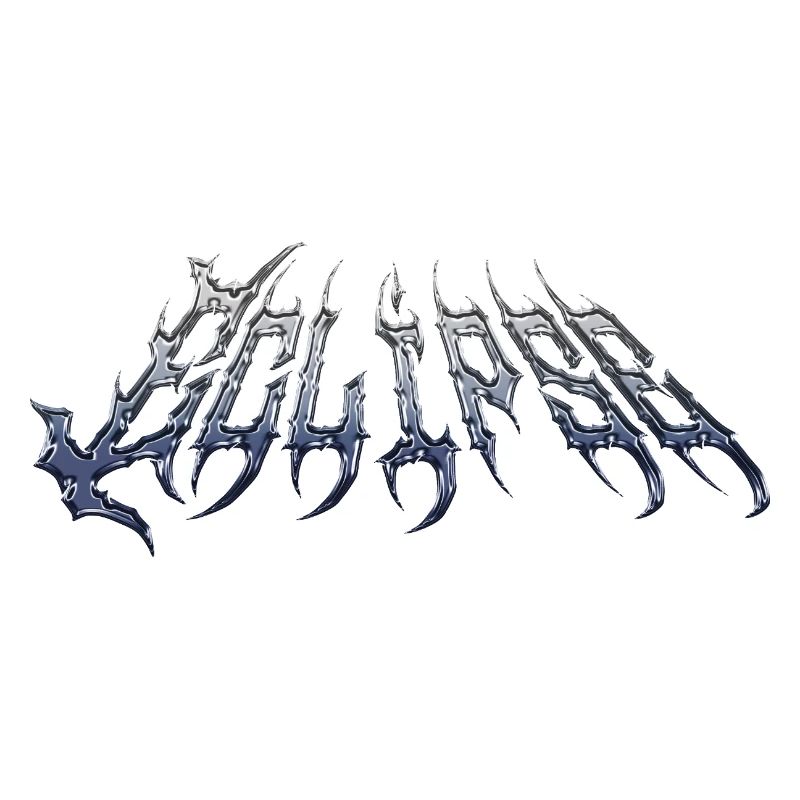 Eclipse - cold metal chrome text