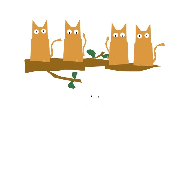 Be Different Funny Cats TShirt chat blanc