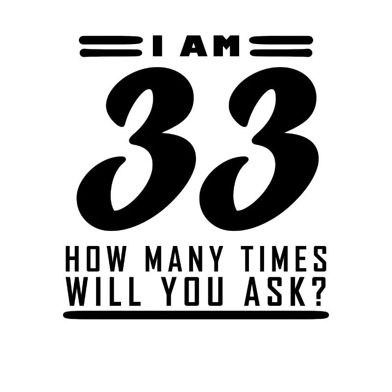 Ich bin 33 – 33. Geburtstag Geschenk