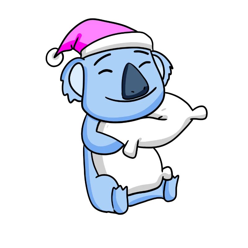 Koala avec oreiller et bonnet de couchage