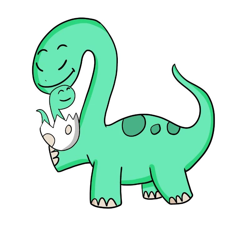 Dinosaure avec bébé dinosaure