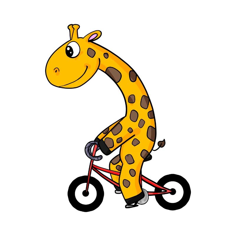 Girafe à vélo