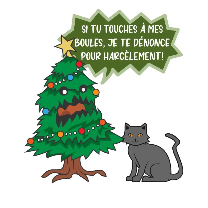 Si tu touches à mes boules Le chat