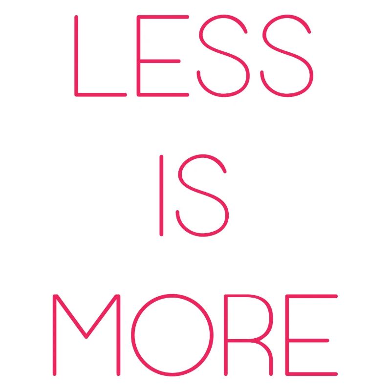 Moins, c’est plus