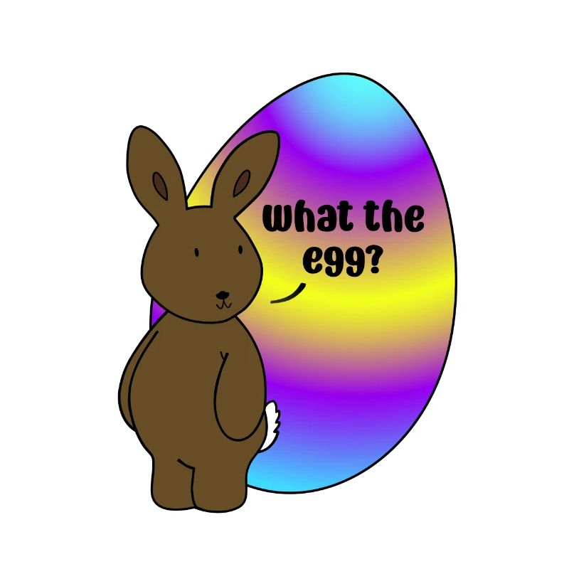 Joyeuses Pâques - Lapin de Pâques avec œuf de Pâques