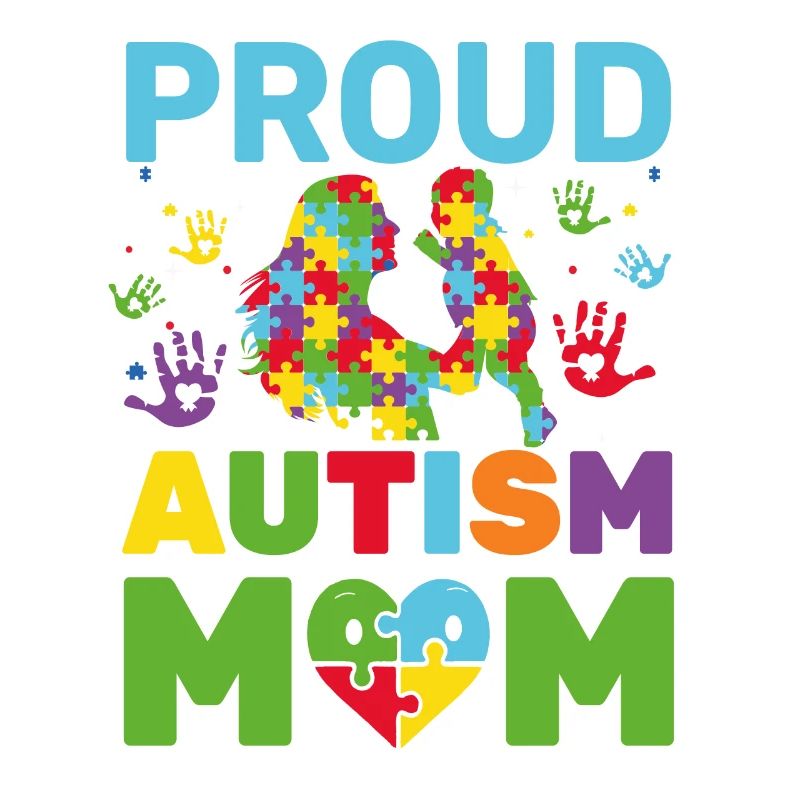 Stolze Autismus-Mutter-Bewusstseinsmutter