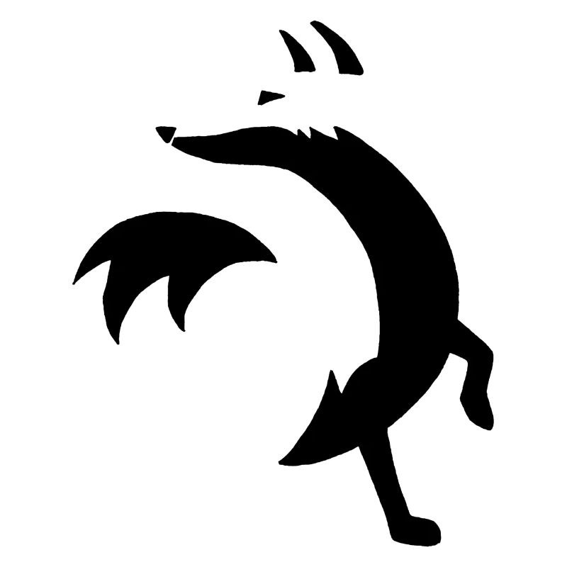 Esquisse du renard noir