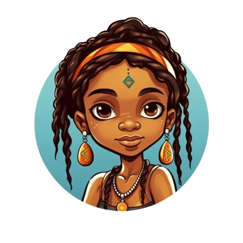 Afro Schwarz Kind Junge Mädchen Ethno Geschenkidee