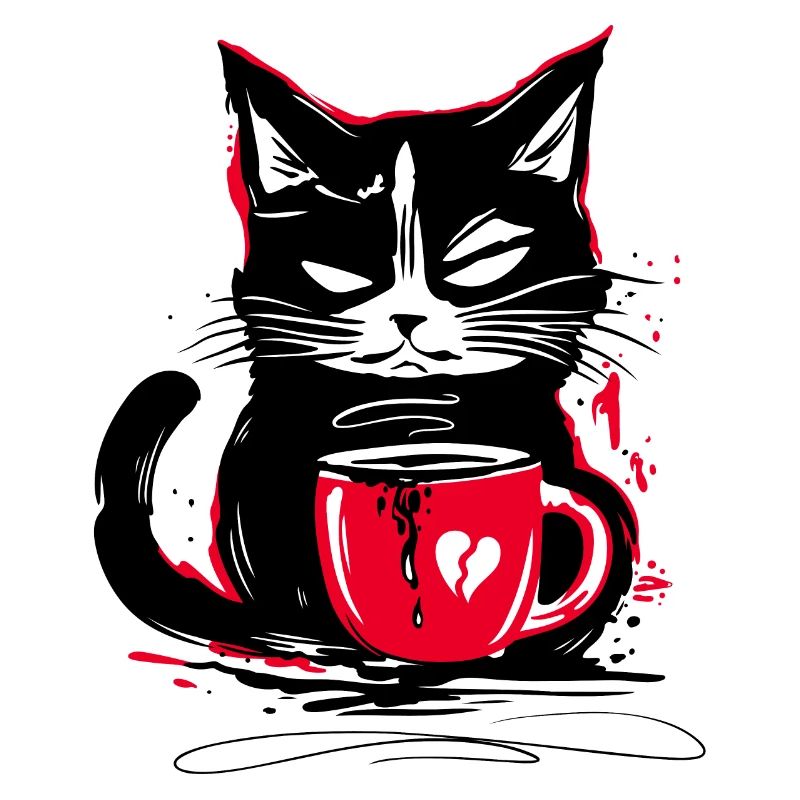 Chat du café Morning Grouch Chat du café
