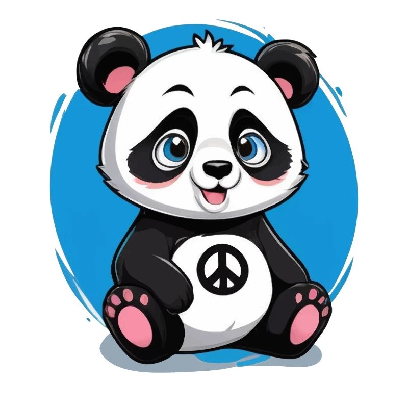 Panda mignon et pacifique