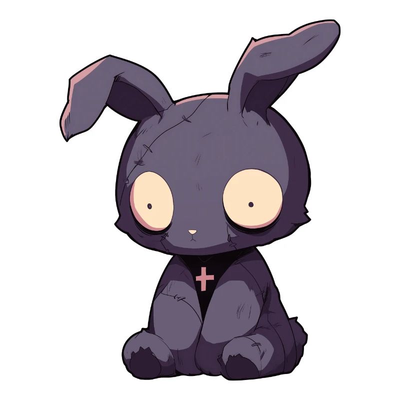 Goth Bunny Gothic Doll Chibi Horror Gift