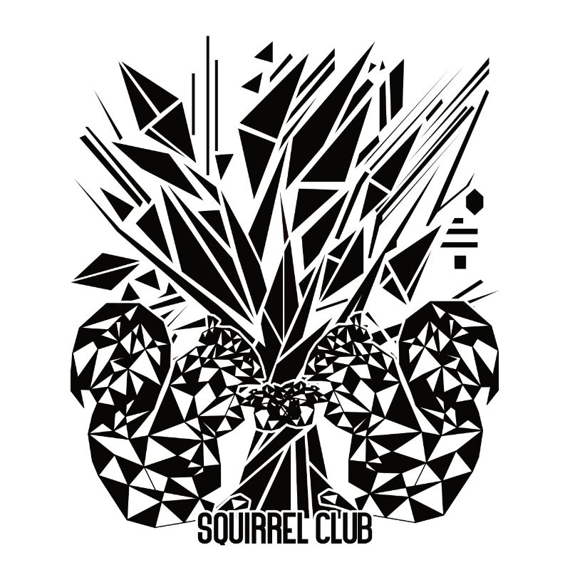 Lebensbaum mit Eichhörnchen – Geometrisches Design