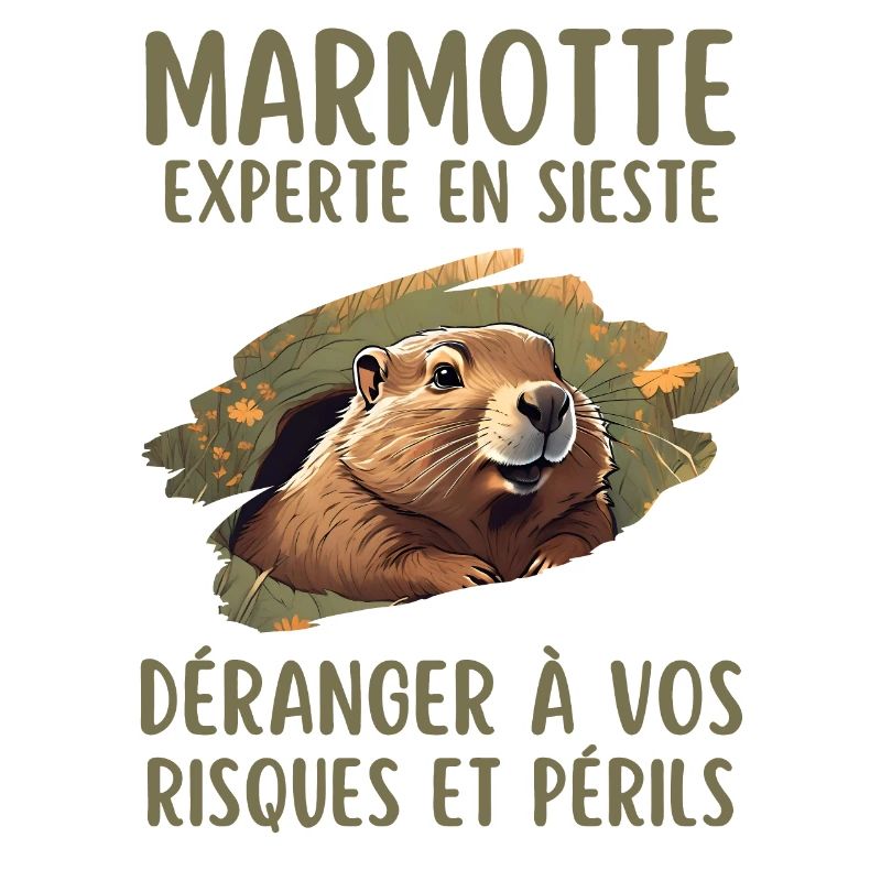 Marmotte experte en sieste ne pas déranger