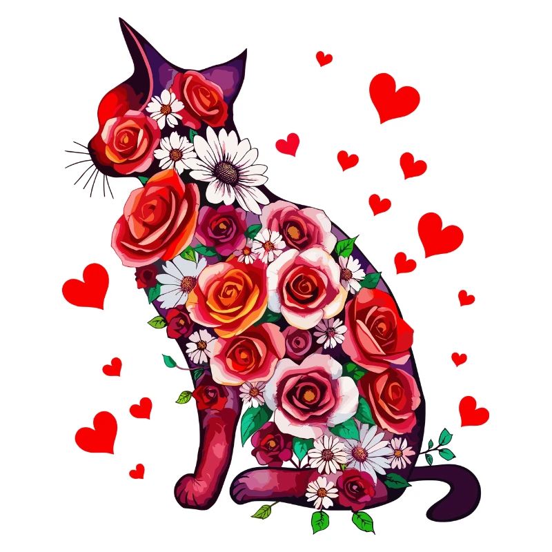 Fleurs Chat