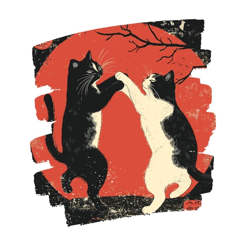 Combat de chats japonais