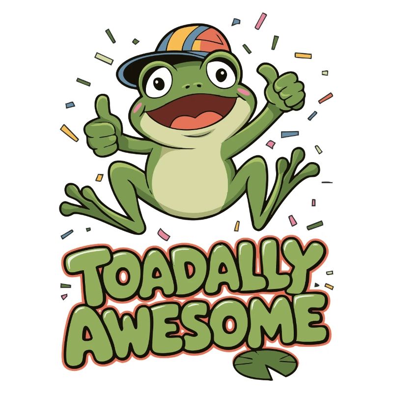 Toadally Awesome Frog Graphic