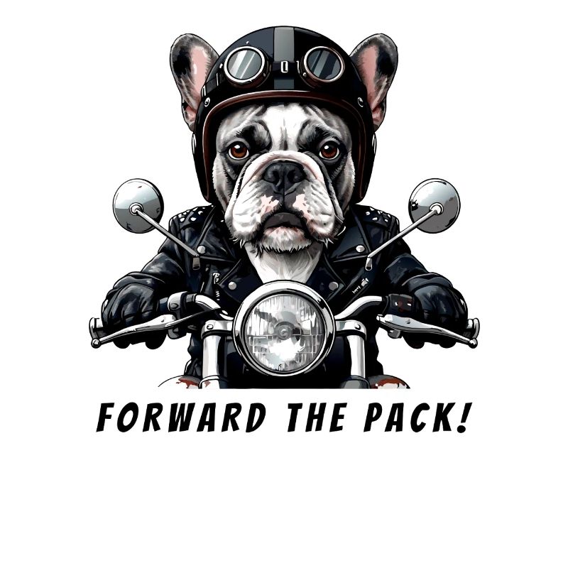 Bouledogue Motard "Forward the Pack"