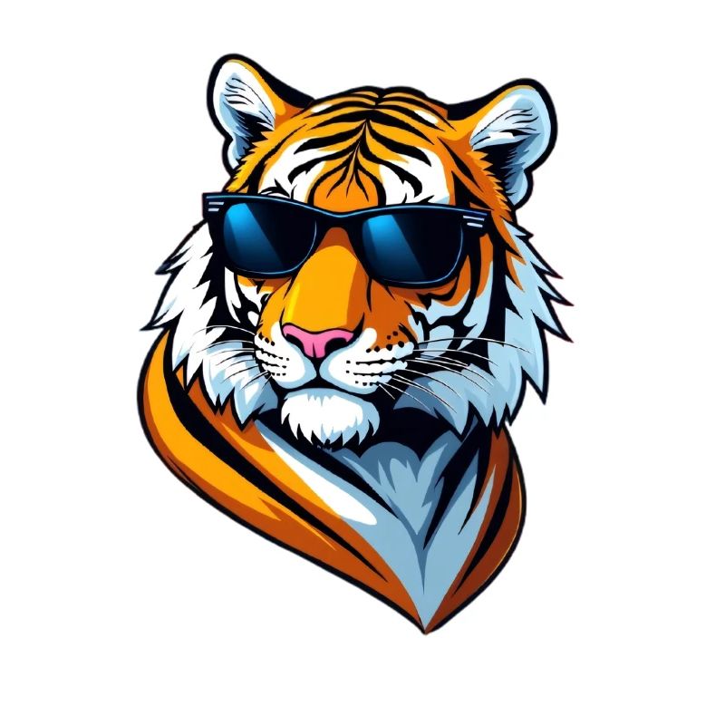 Cool Tiger mit Sonnenbrille