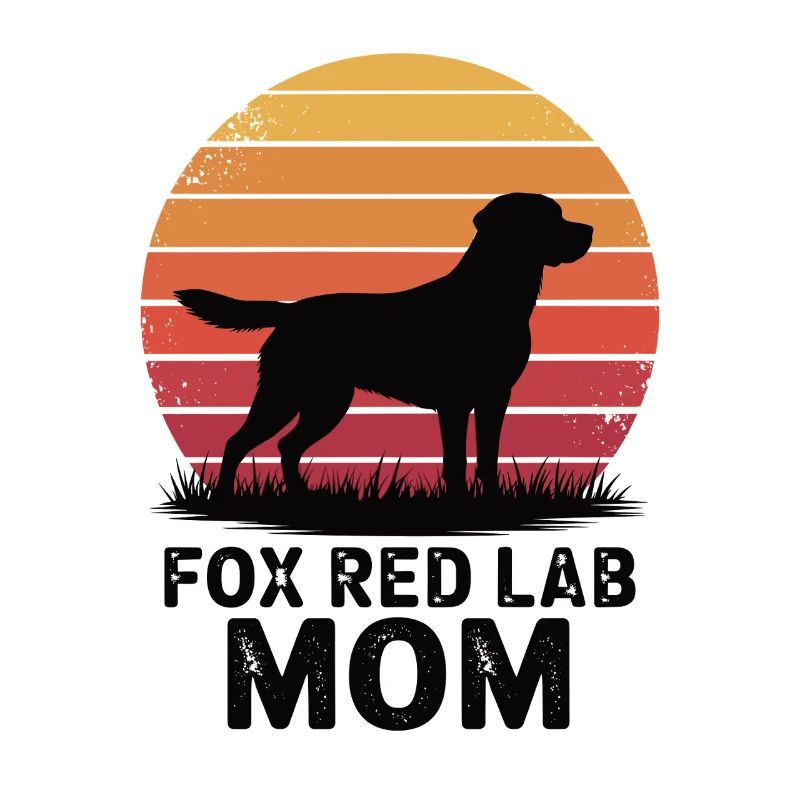 Fox Red Lab Mom – Retro Sunset