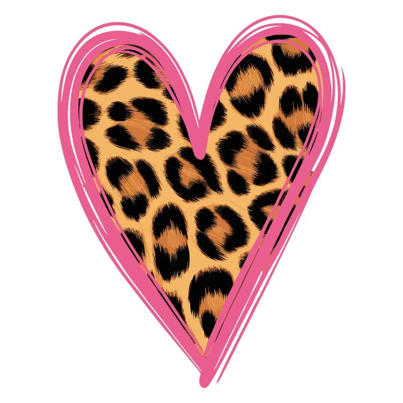 Leopard Muster Herz Design