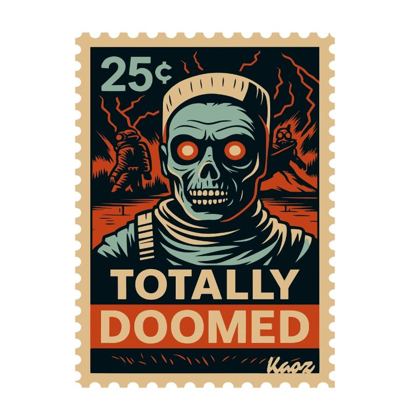 Apocalyptic Skull Illustration Design