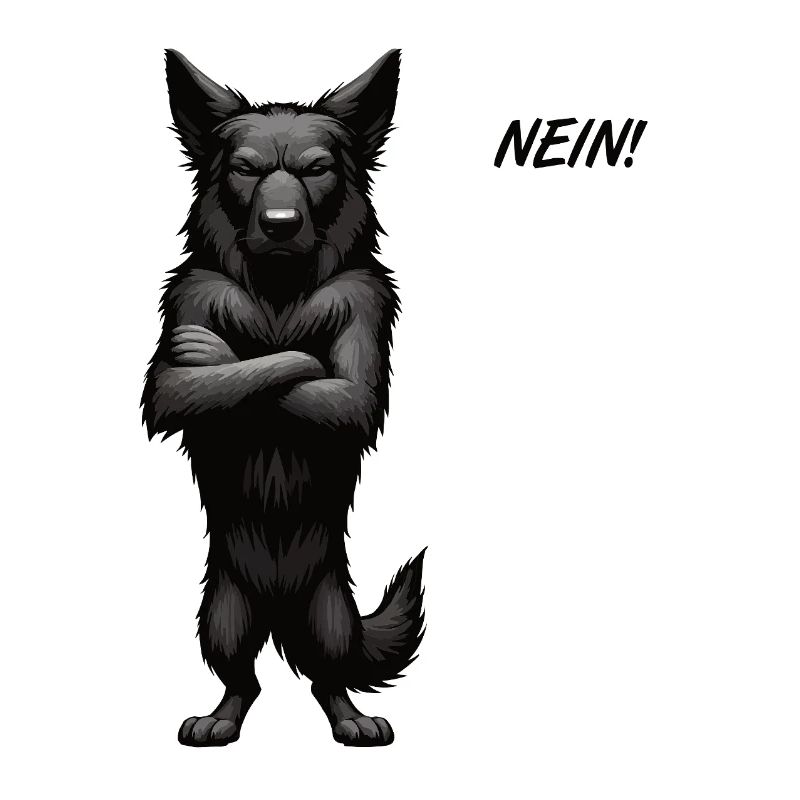 Nein Schwarzer Schäferhund Schäferhundbesitzer 