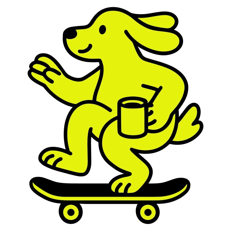 Chien patineur