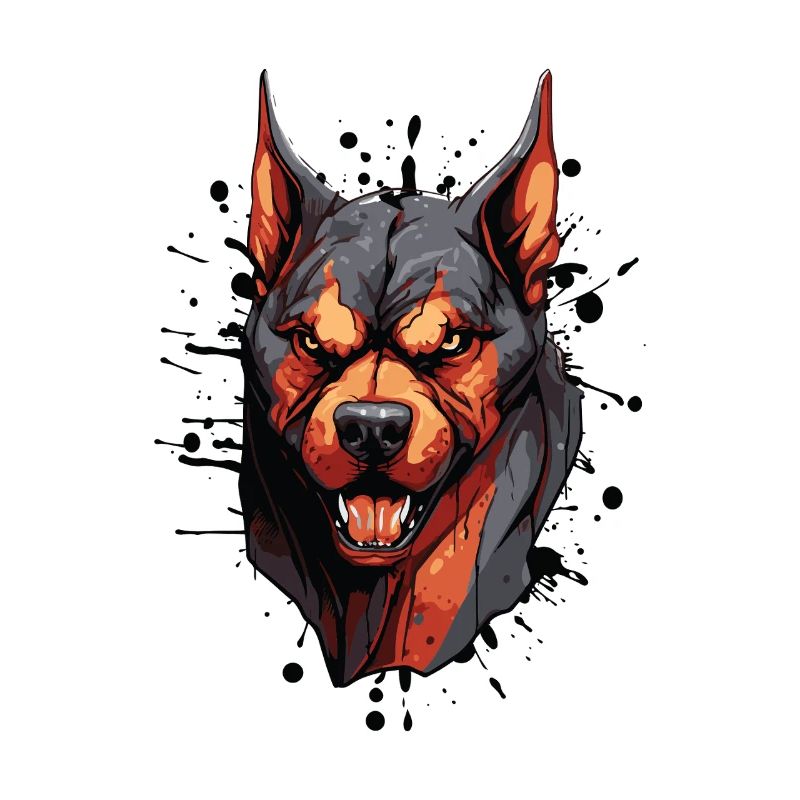 Doberman Head Dog