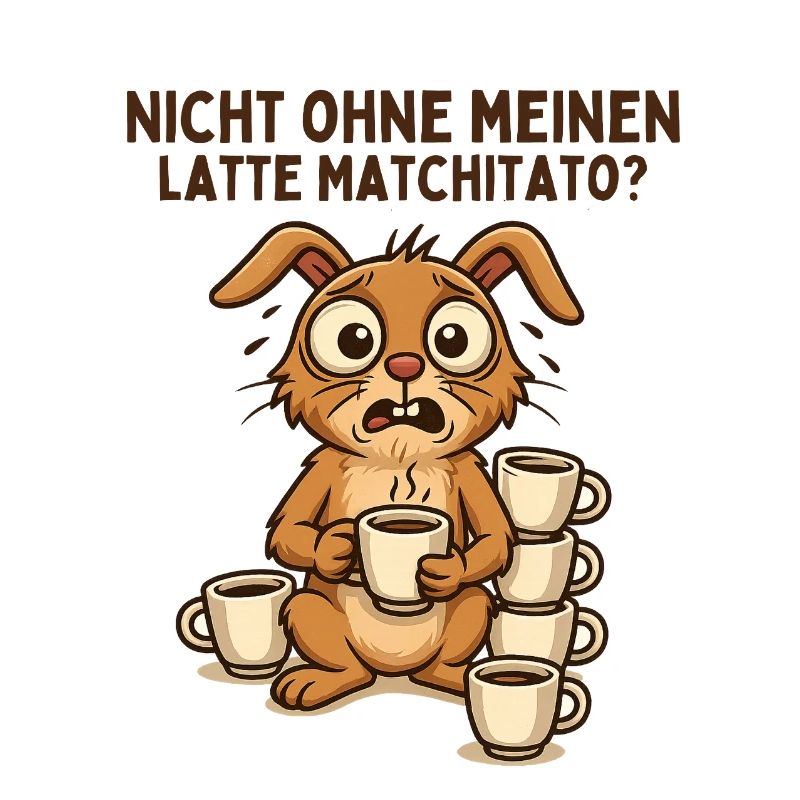 Pas sans mon illustration de lapin de houblon de café