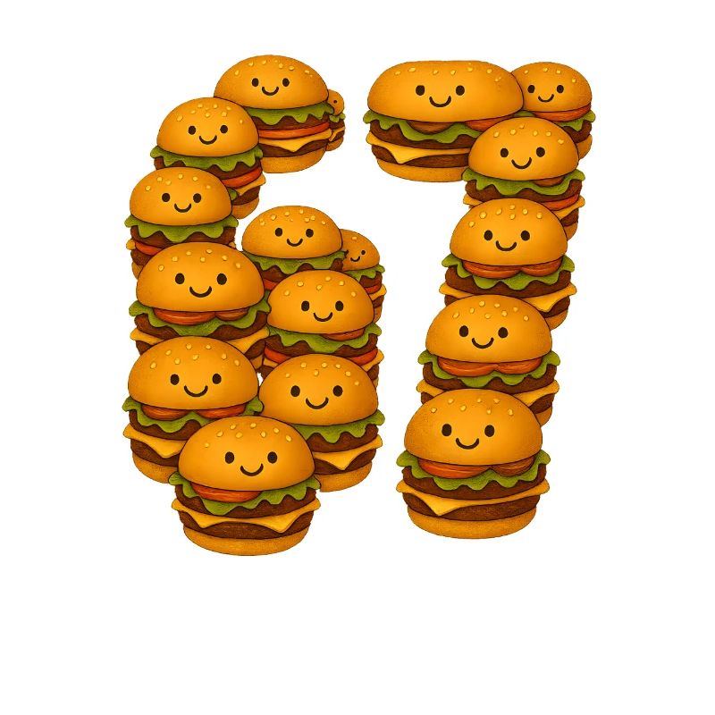 Drôle 67 Mème avec Burger