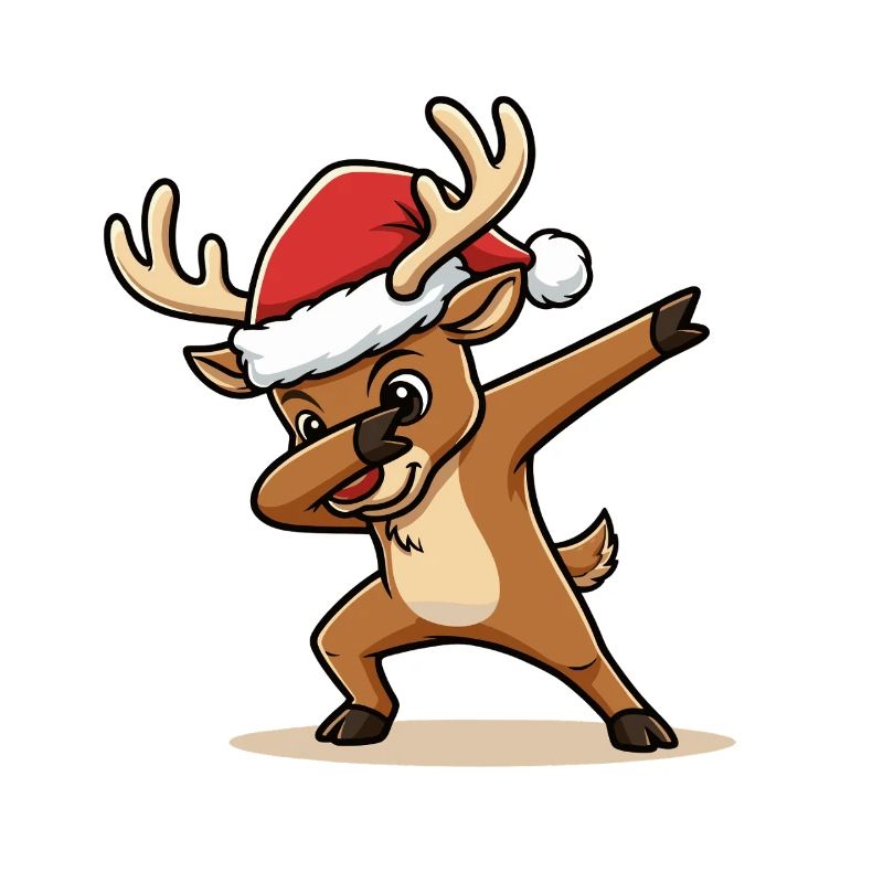 Conception de dab de renne de Noël