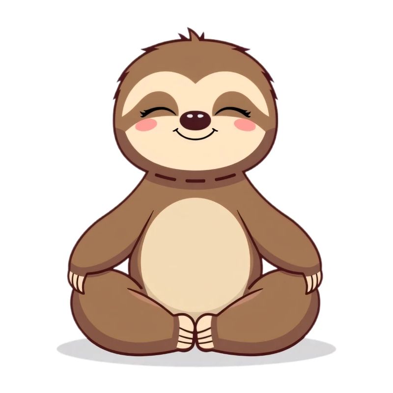 Meditating Sloth Zen Style