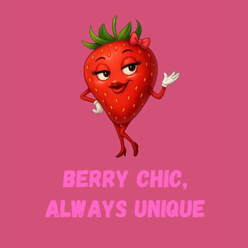 Erdbeere Berry Chic Einzigartig Karikatur 