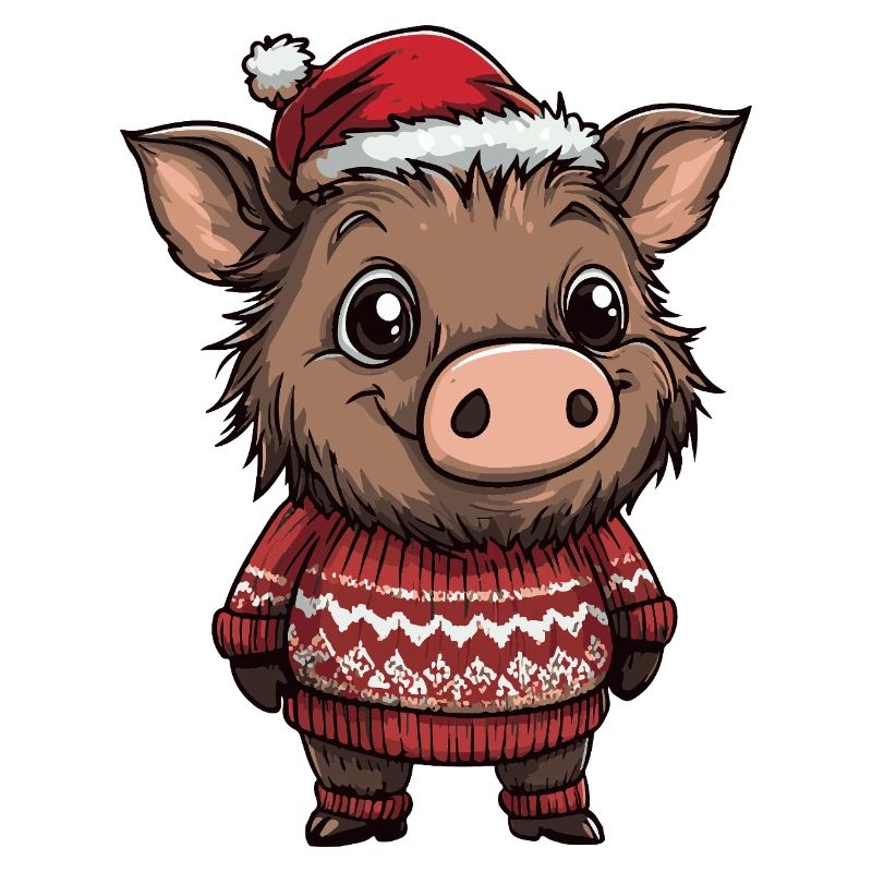 Cochon Noël Sanglier